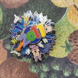 Disney Multicolor 2011 Character Enamel Pin - Blue Starburst